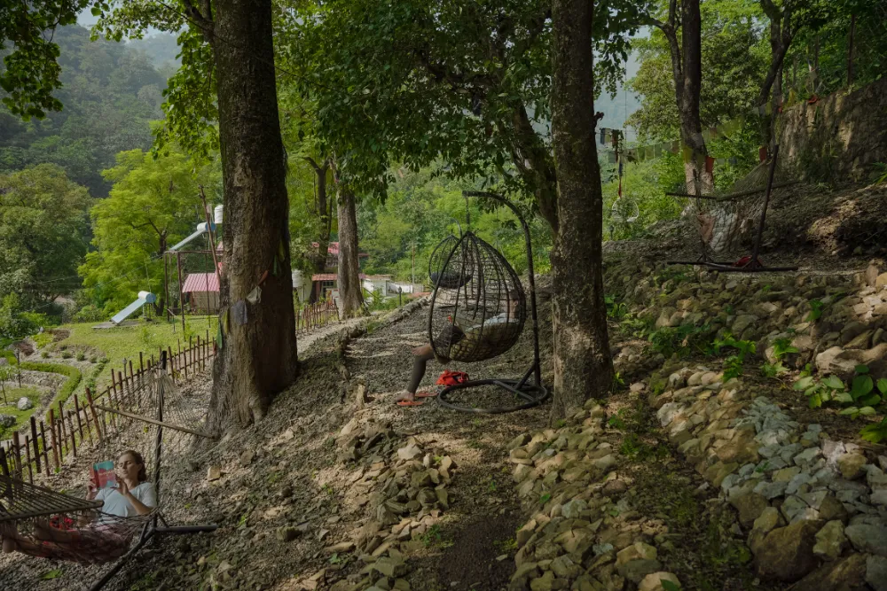 The green Adhiroha ashram campus in Upper Tapovan, Rishikesh — photo 107