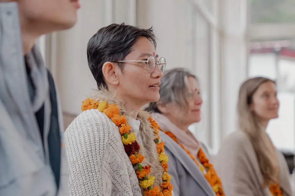 Traditional opening ceremony at Adhiroha yoga school, Rishikesh — photo 7