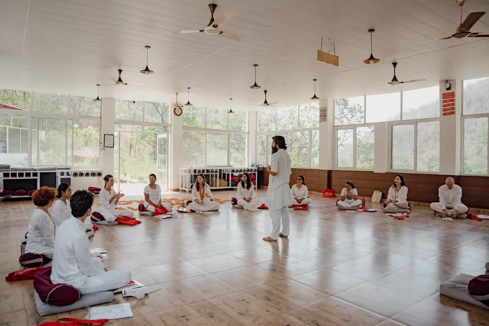 Traditional opening ceremony at Adhiroha yoga school, Rishikesh — photo 52