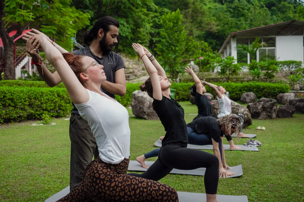 Yoga asana practice during teacher training at Adhiroha, Rishikesh — photo 10