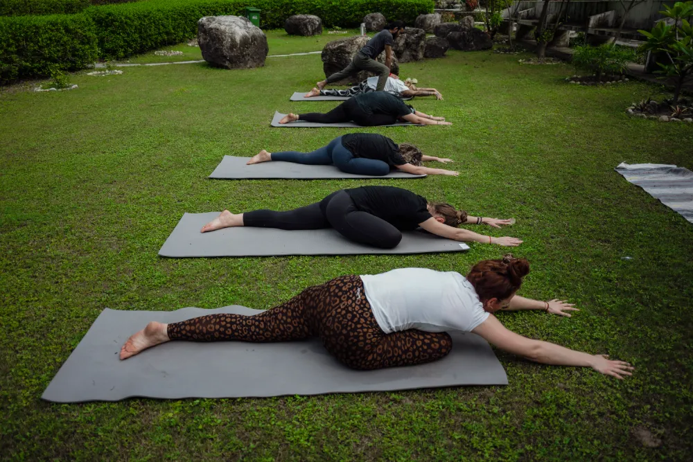 Yoga asana practice during teacher training at Adhiroha, Rishikesh — photo 19