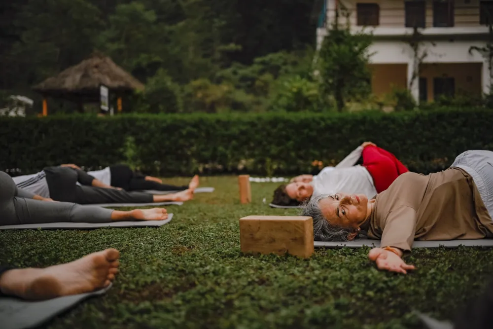 Yoga asana practice during teacher training at Adhiroha, Rishikesh — photo 82