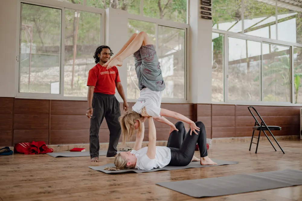 Yoga asana practice during teacher training at Adhiroha, Rishikesh — photo 99