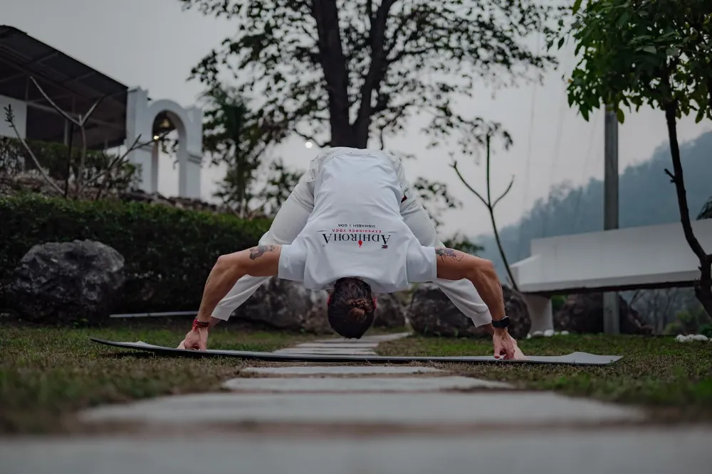 Yoga asana practice during teacher training at Adhiroha, Rishikesh — photo 118