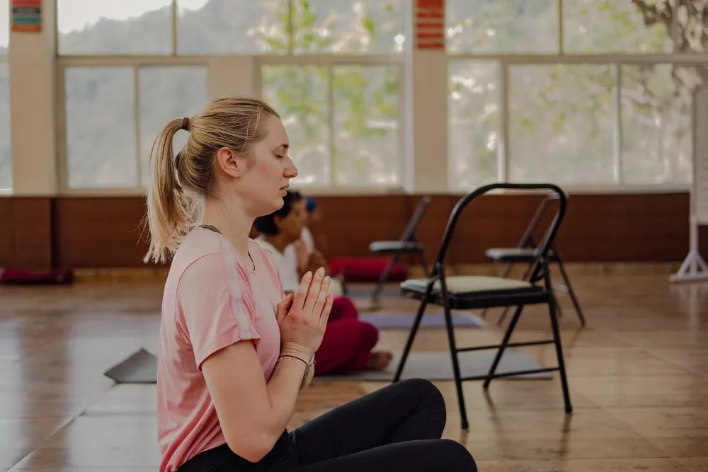 Yoga asana practice during teacher training at Adhiroha, Rishikesh — photo 135