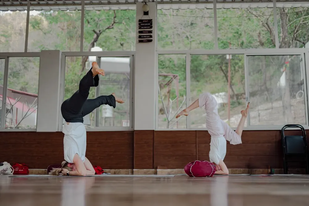 Yoga asana practice during teacher training at Adhiroha, Rishikesh — photo 140