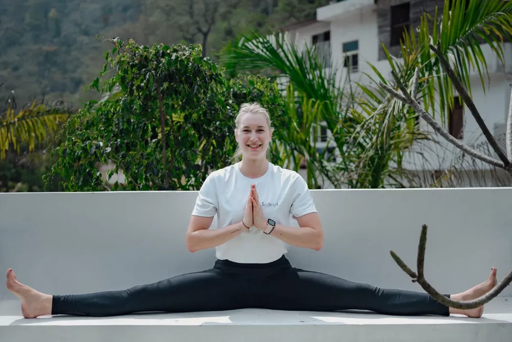 Yoga asana practice during teacher training at Adhiroha, Rishikesh — photo 143