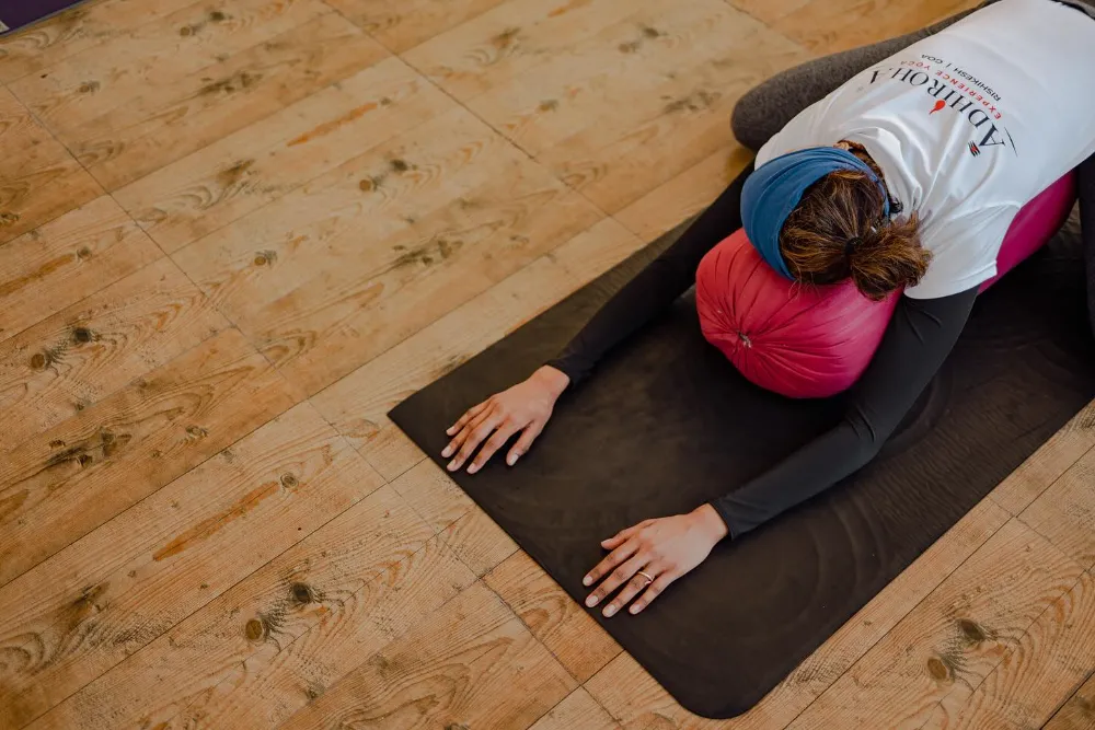 Yoga asana practice during teacher training at Adhiroha, Rishikesh — photo 146