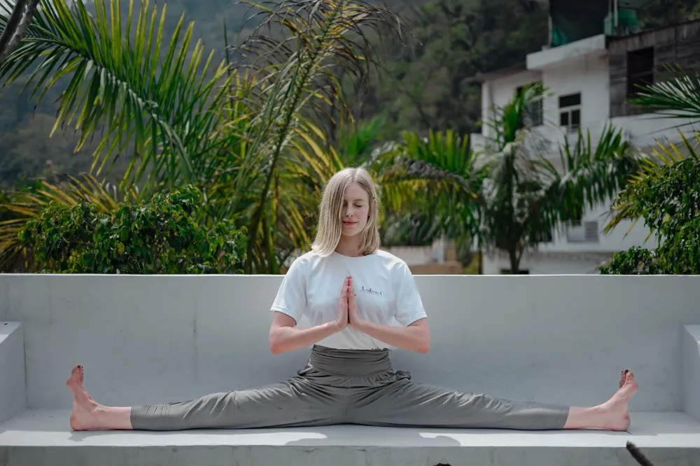 Yoga asana practice during teacher training at Adhiroha, Rishikesh — photo 152