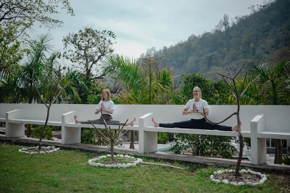 Yoga asana practice during teacher training at Adhiroha, Rishikesh — photo 154