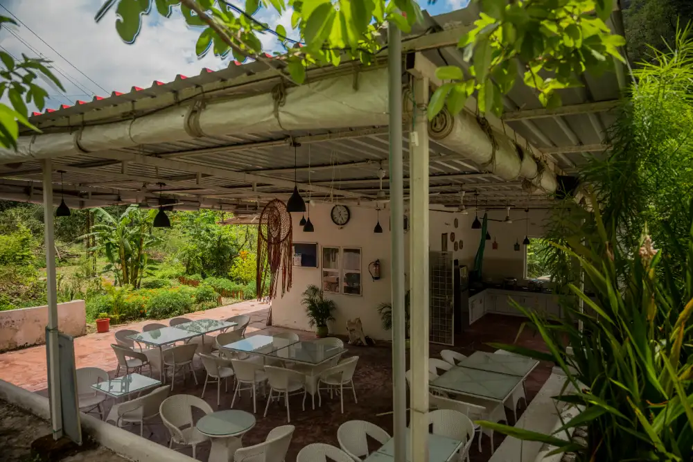 A shaded garden pergola made for unhurried conversation