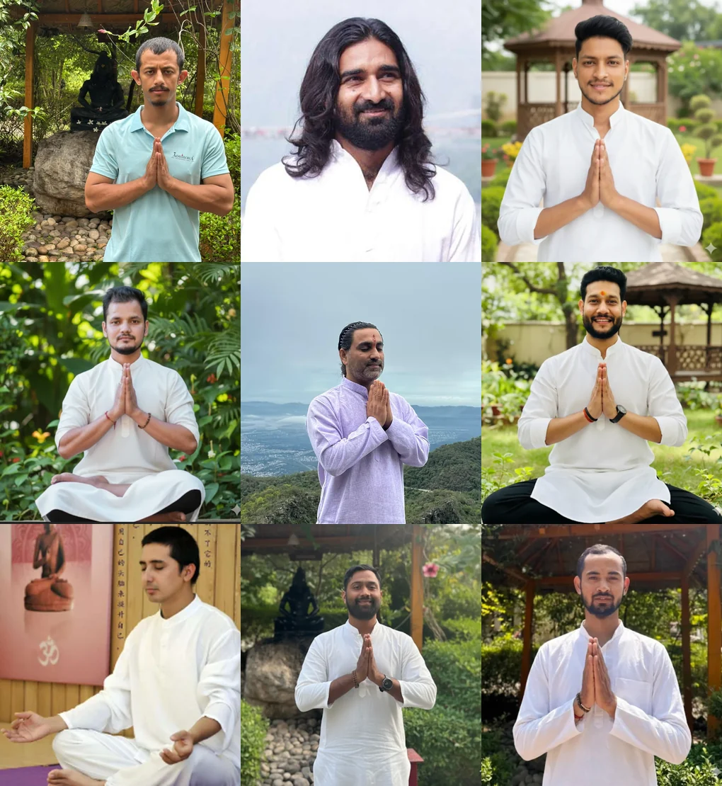 The Adhiroha yoga acharyas who lead the training