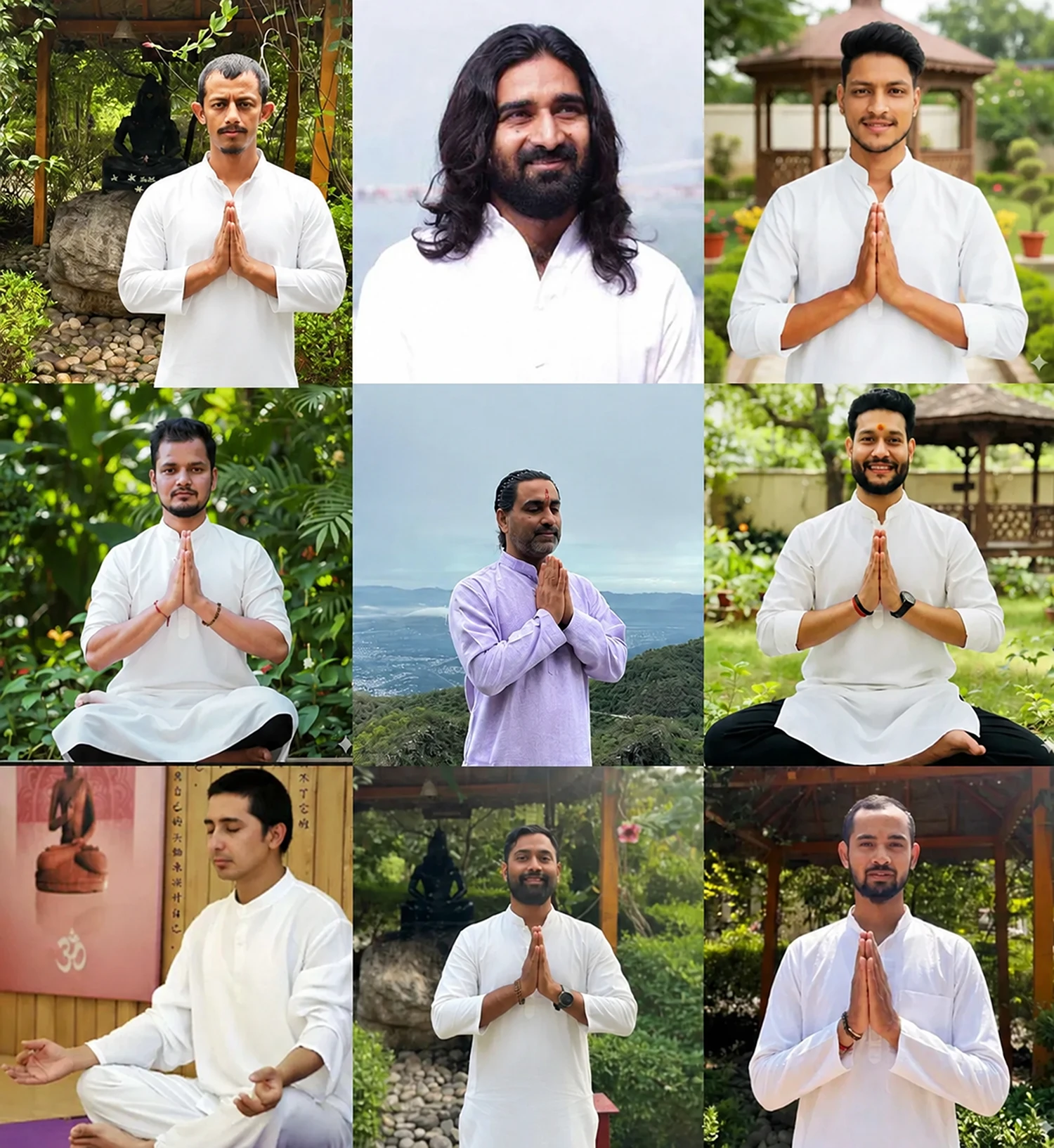 The Adhiroha yoga acharyas who lead the training