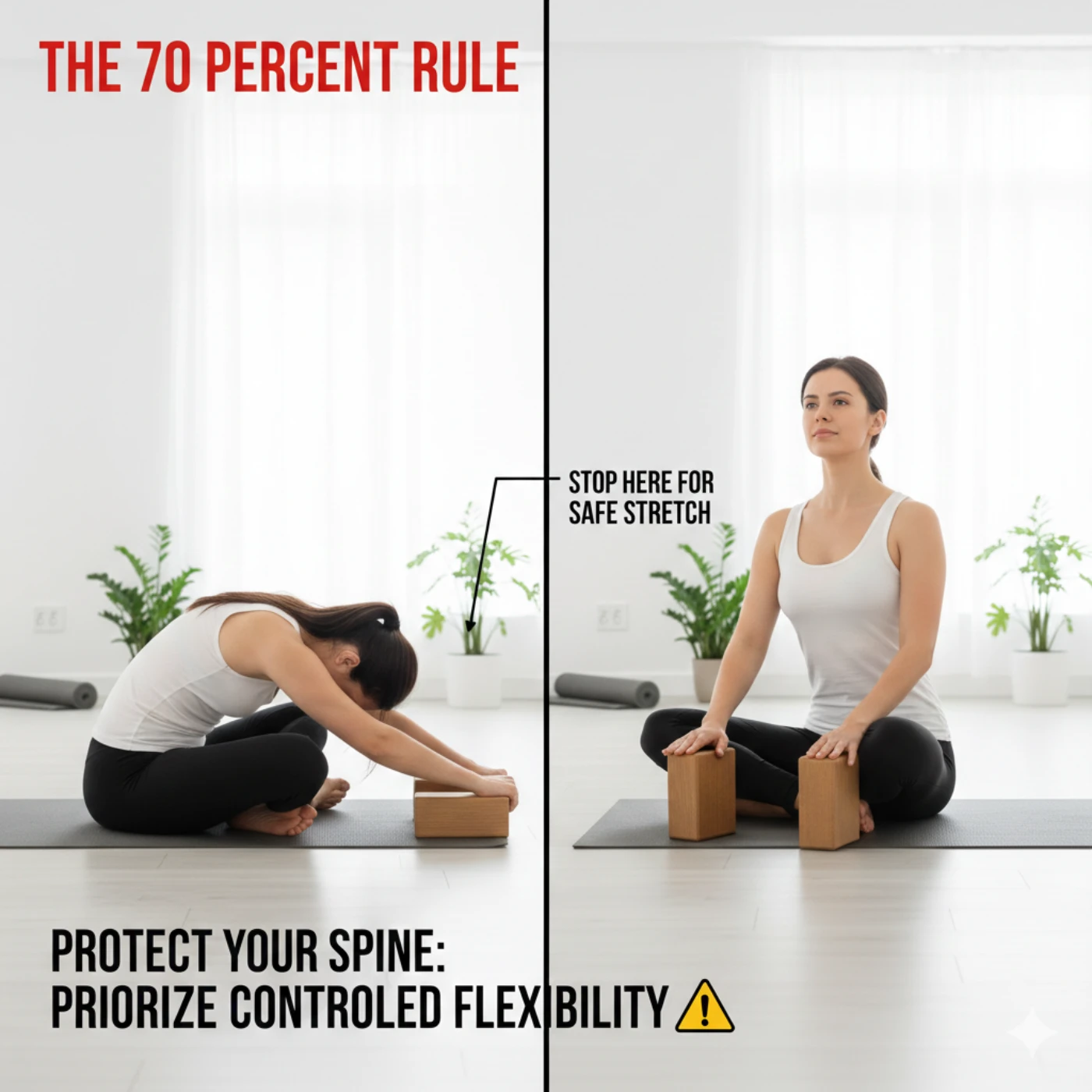 70 percent rule for safe stretching range