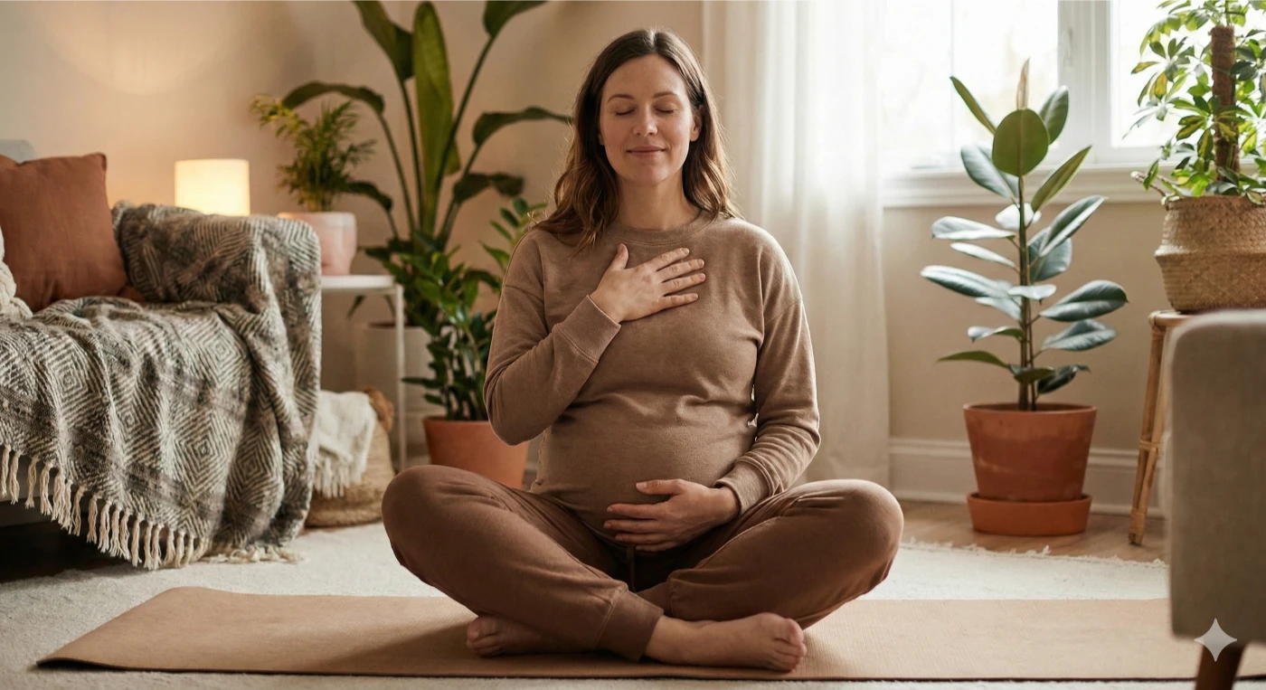 breath awareness technique during pregnancy yoga