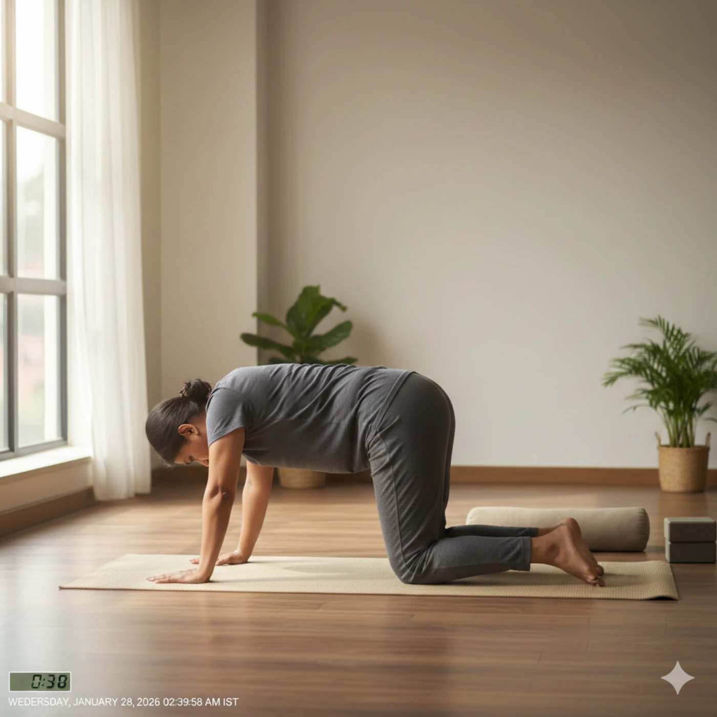 cat cow pose for spinal flexibility and lower back pain