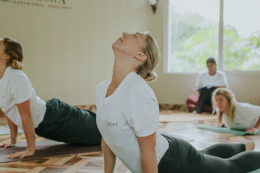 beginner starting their first yoga practice