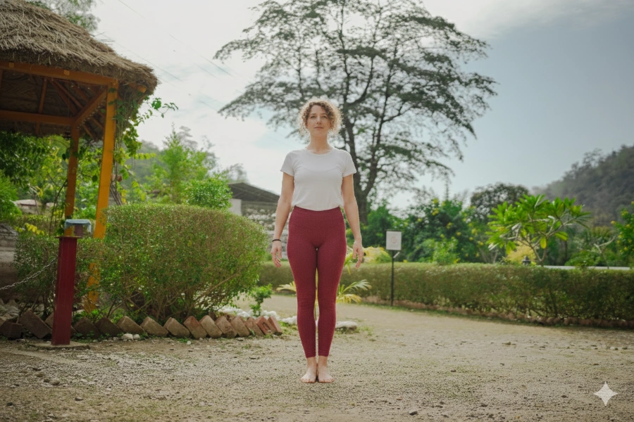 Mountain Pose Tadasana for beginners