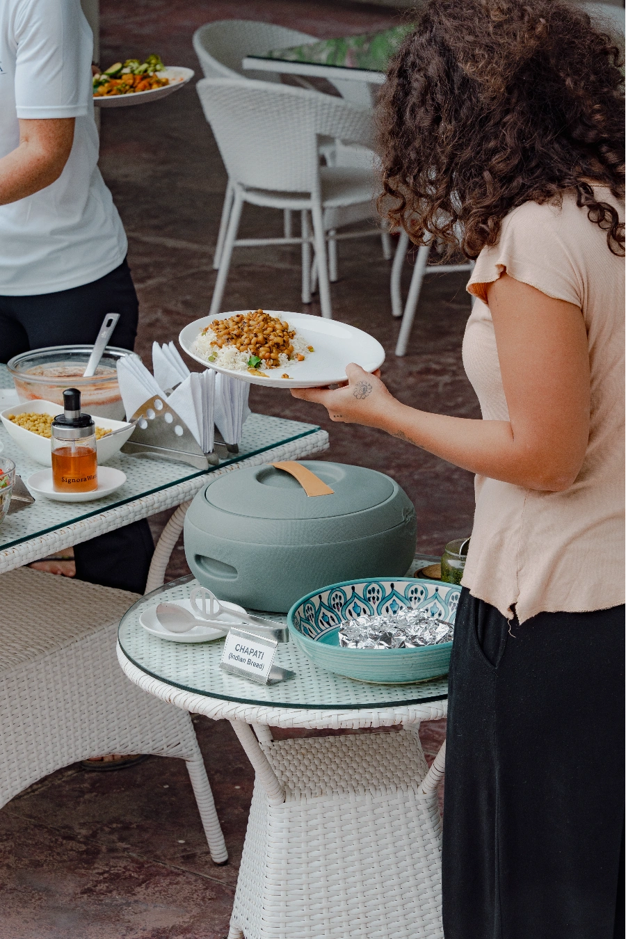 sattvic yoga food served at Adhiroha Rishikesh