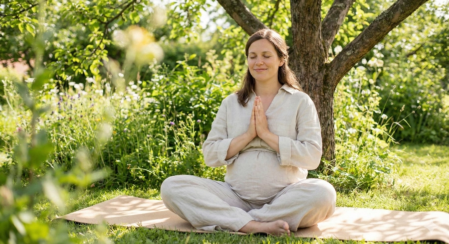 grounding meditation for emotional balance during pregnancy