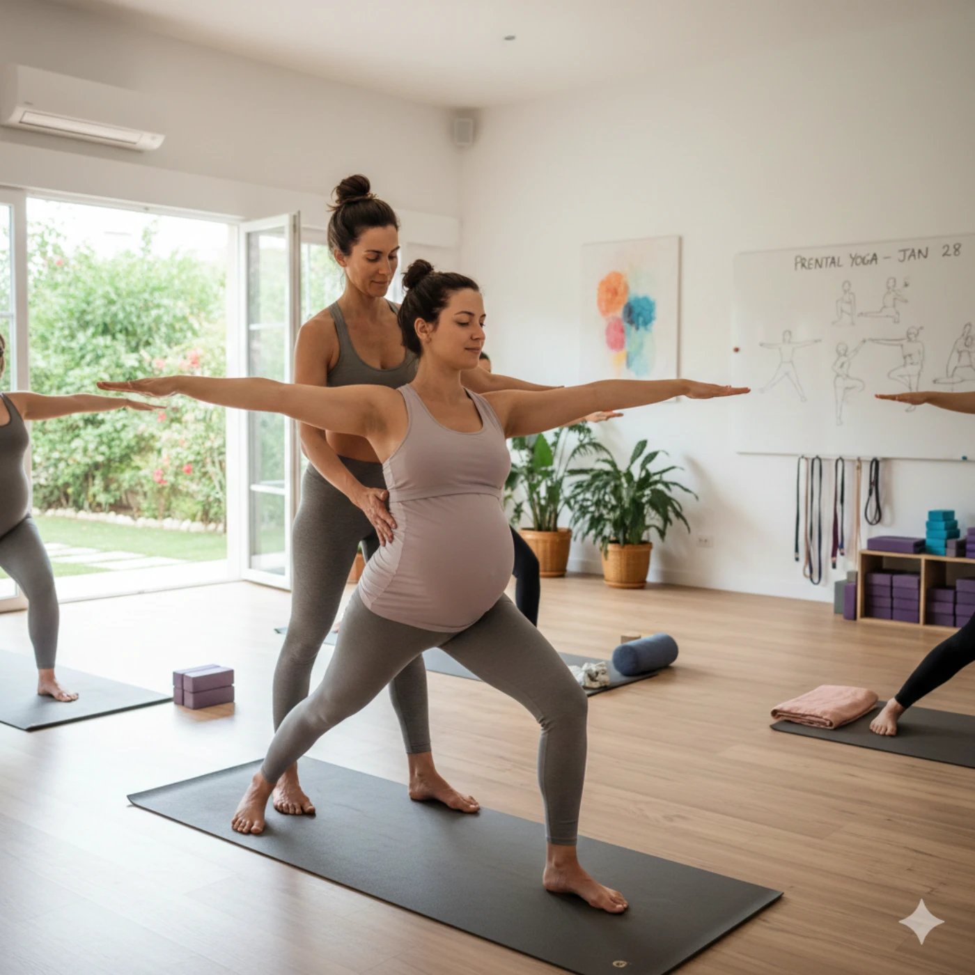 certified prenatal yoga instructor guidance and modification