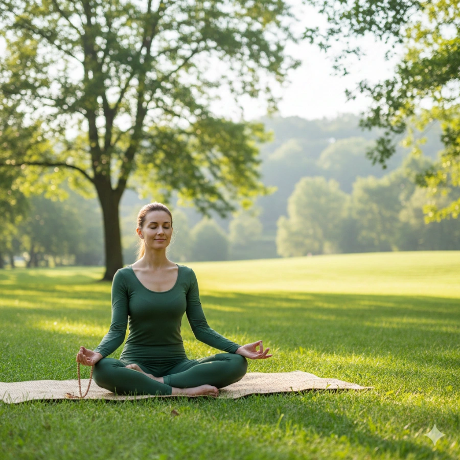 meditation practice at Adhiroha Rishikesh