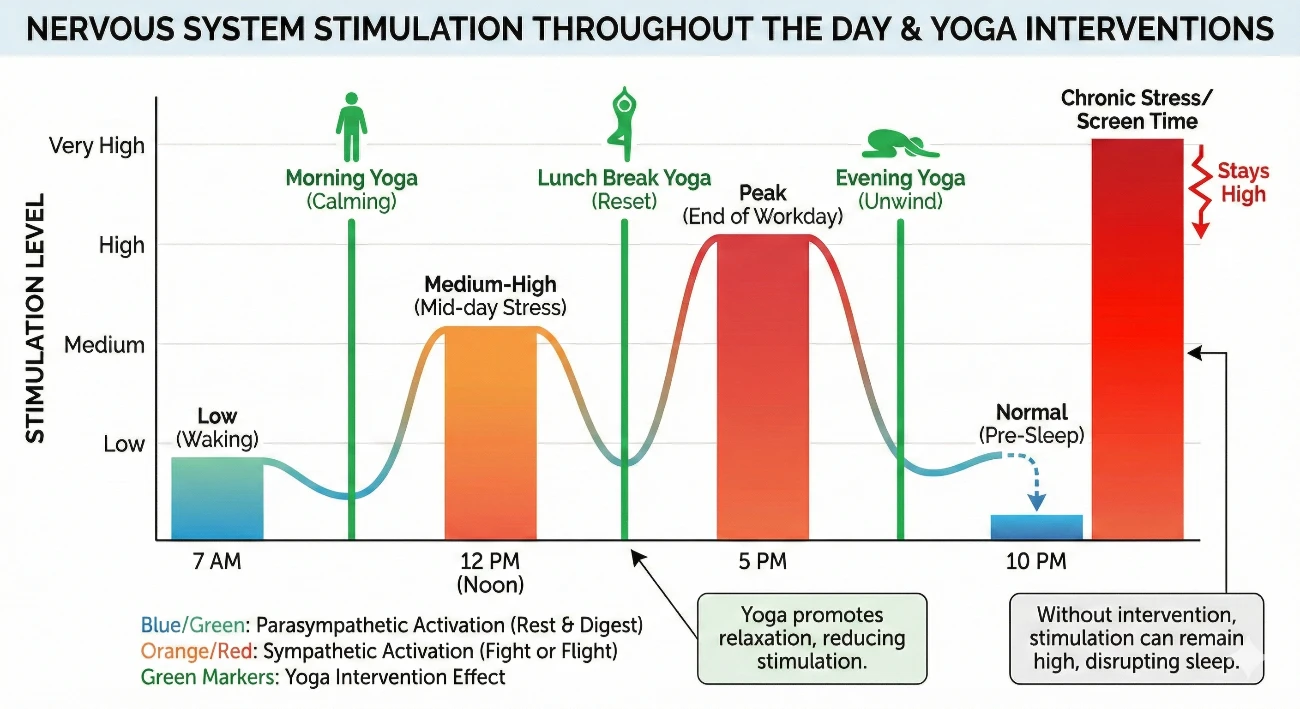 nervous system overstimulation chart throughout the day