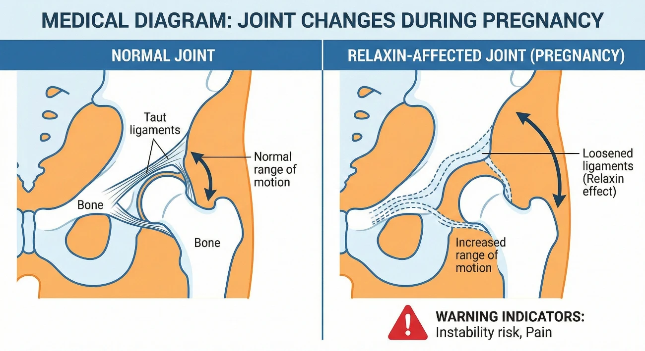 pregnancy joint laxity and ligament stability diagram