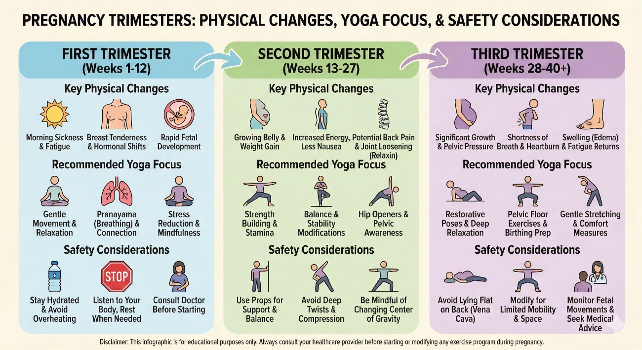 pregnancy trimester timeline and yoga practice changes