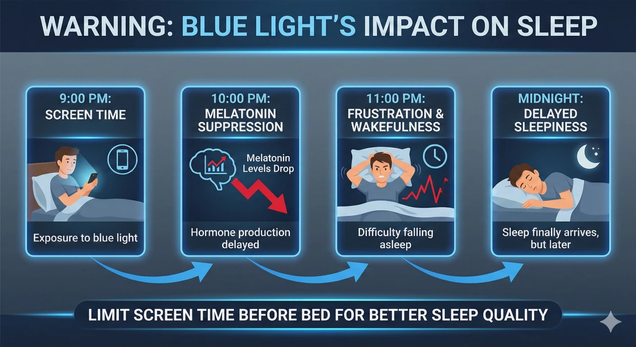 screen exposure timeline effect on melatonin