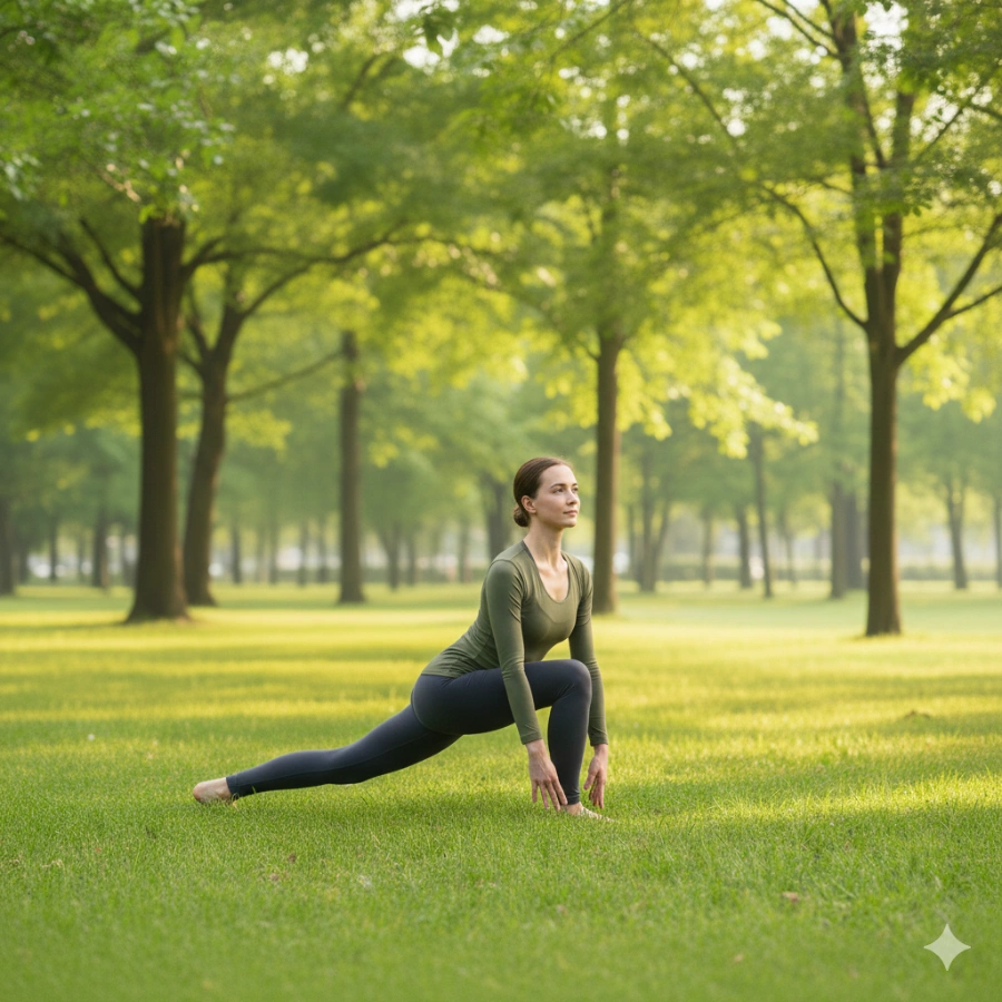 spiritual practice of Surya Namaskar at sunrise