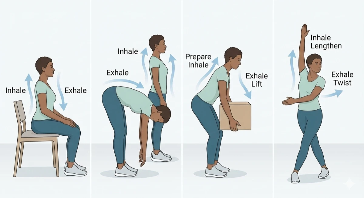 deep breathing techniques for spinal muscle release
